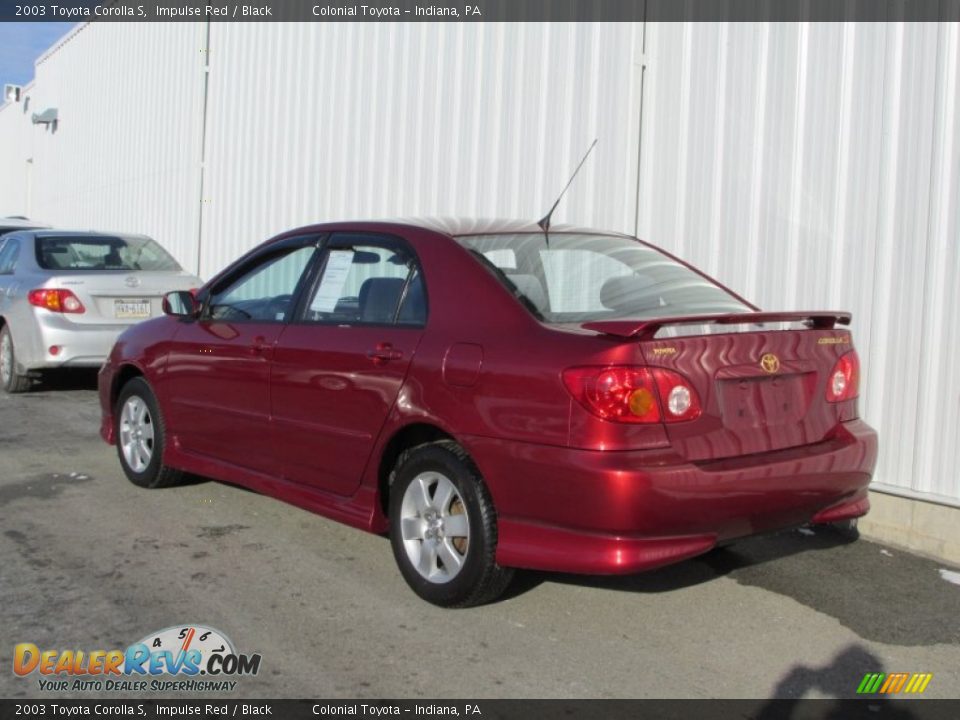 2003 Toyota Corolla S Impulse Red / Black Photo #4