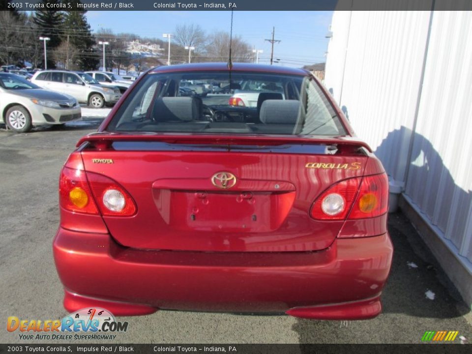 2003 Toyota Corolla S Impulse Red / Black Photo #5
