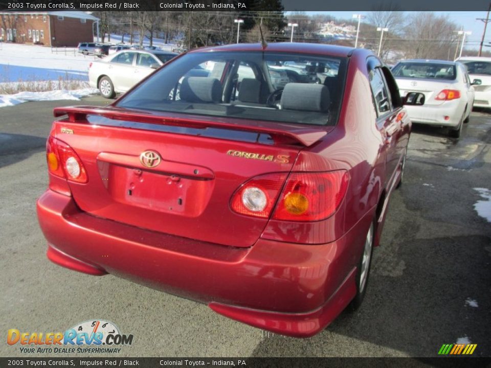 2003 Toyota Corolla S Impulse Red / Black Photo #6