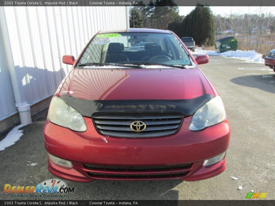 2003 Toyota Corolla S Impulse Red / Black Photo #8