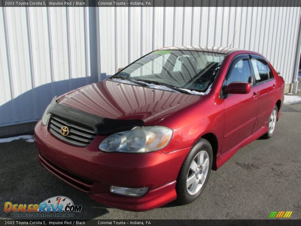 2003 Toyota Corolla S Impulse Red / Black Photo #9