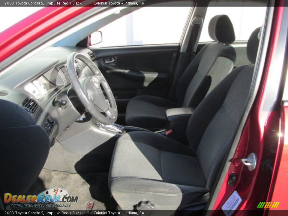 2003 Toyota Corolla S Impulse Red / Black Photo #11