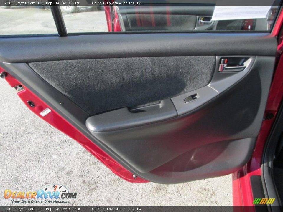 2003 Toyota Corolla S Impulse Red / Black Photo #13