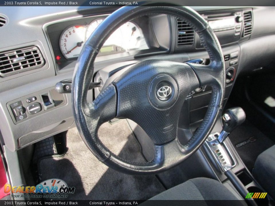 2003 Toyota Corolla S Impulse Red / Black Photo #14