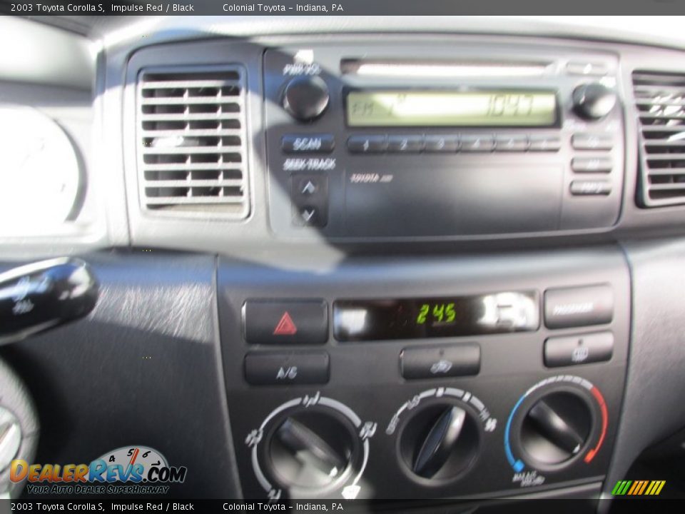 2003 Toyota Corolla S Impulse Red / Black Photo #15