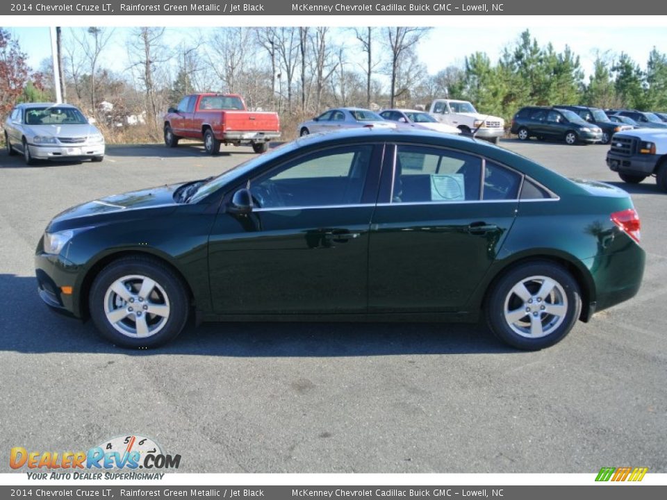 2014 Chevrolet Cruze LT Rainforest Green Metallic / Jet Black Photo #3