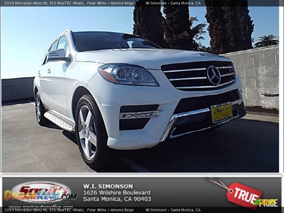 2014 Mercedes-Benz ML 350 BlueTEC 4Matic Polar White / Almond Beige Photo #1