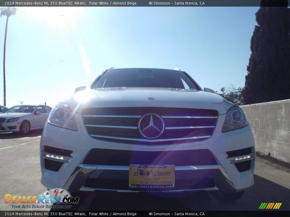 2014 Mercedes-Benz ML 350 BlueTEC 4Matic Polar White / Almond Beige Photo #2