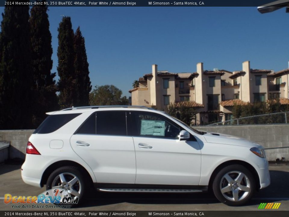 2014 Mercedes-Benz ML 350 BlueTEC 4Matic Polar White / Almond Beige Photo #3