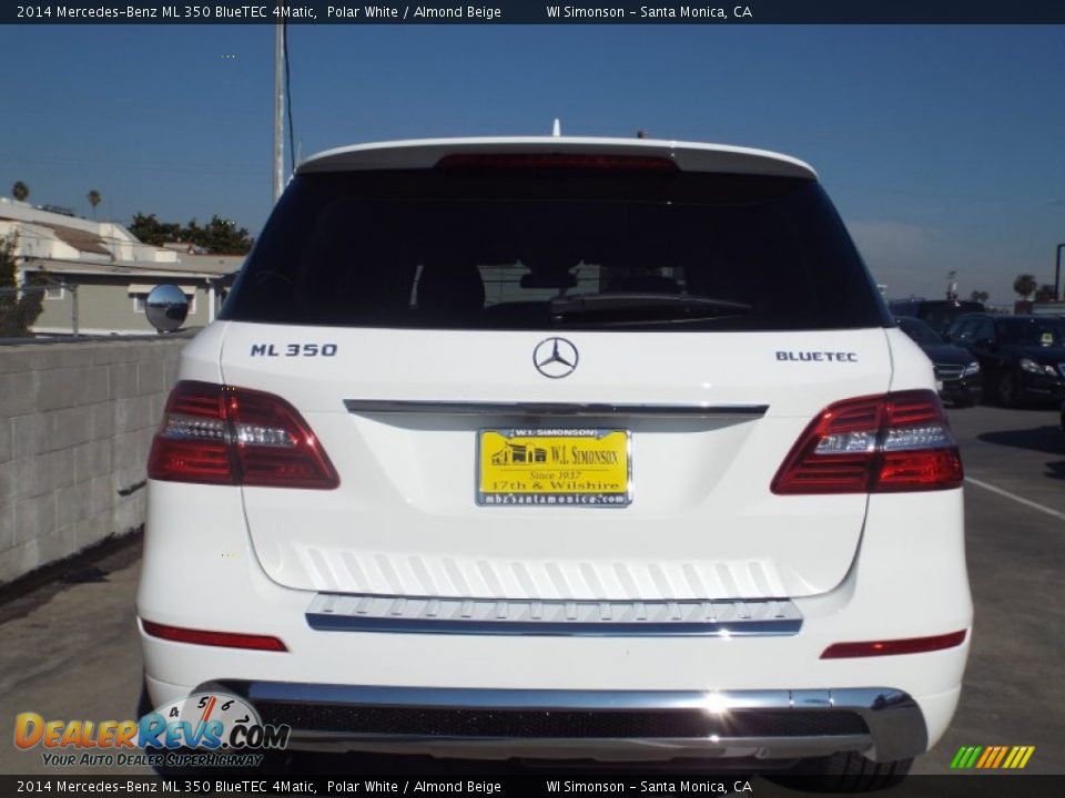 2014 Mercedes-Benz ML 350 BlueTEC 4Matic Polar White / Almond Beige Photo #5