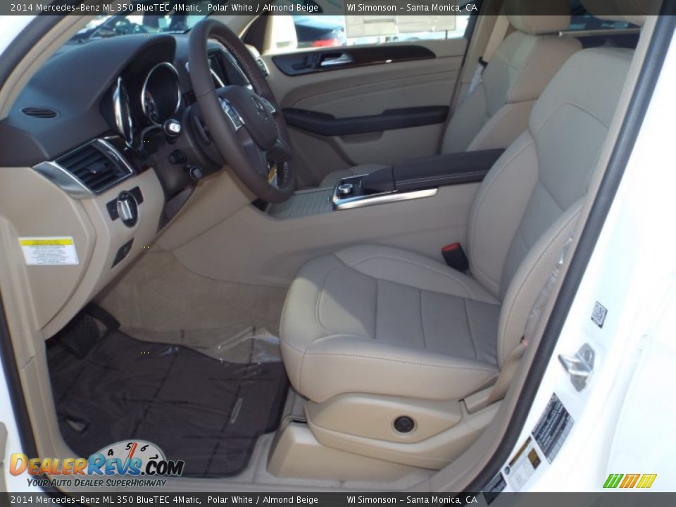 2014 Mercedes-Benz ML 350 BlueTEC 4Matic Polar White / Almond Beige Photo #7