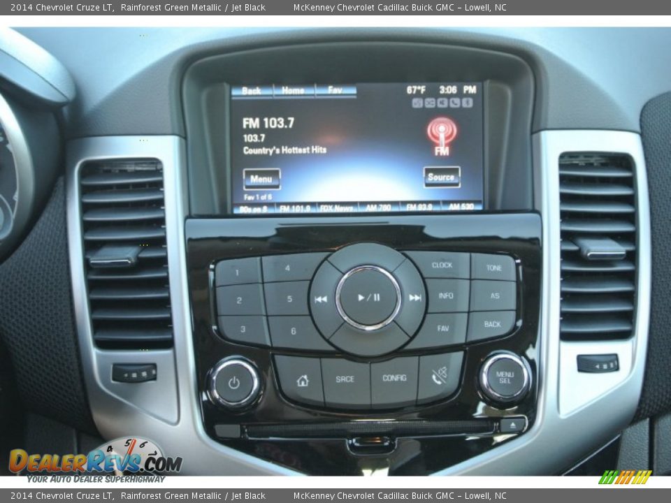 2014 Chevrolet Cruze LT Rainforest Green Metallic / Jet Black Photo #11
