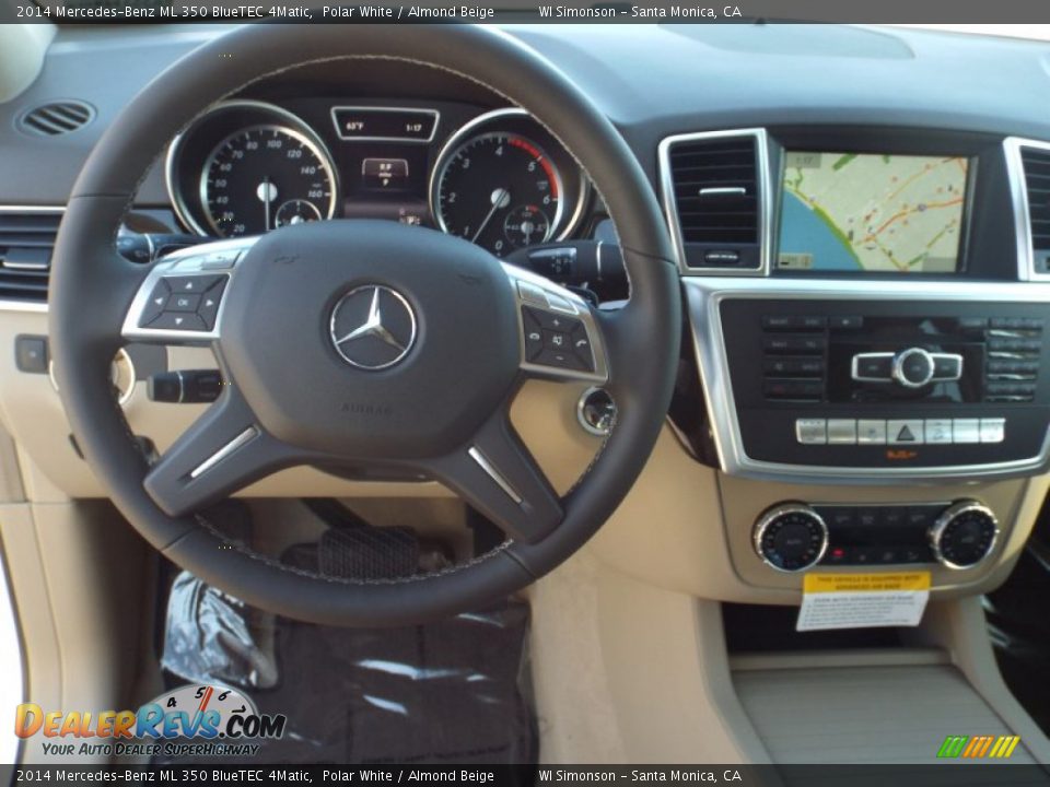 2014 Mercedes-Benz ML 350 BlueTEC 4Matic Polar White / Almond Beige Photo #9