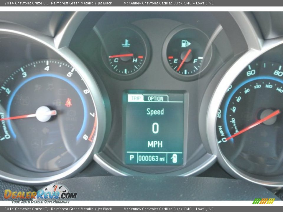 2014 Chevrolet Cruze LT Rainforest Green Metallic / Jet Black Photo #14