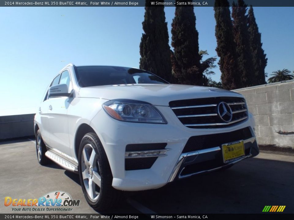 2014 Mercedes-Benz ML 350 BlueTEC 4Matic Polar White / Almond Beige Photo #11