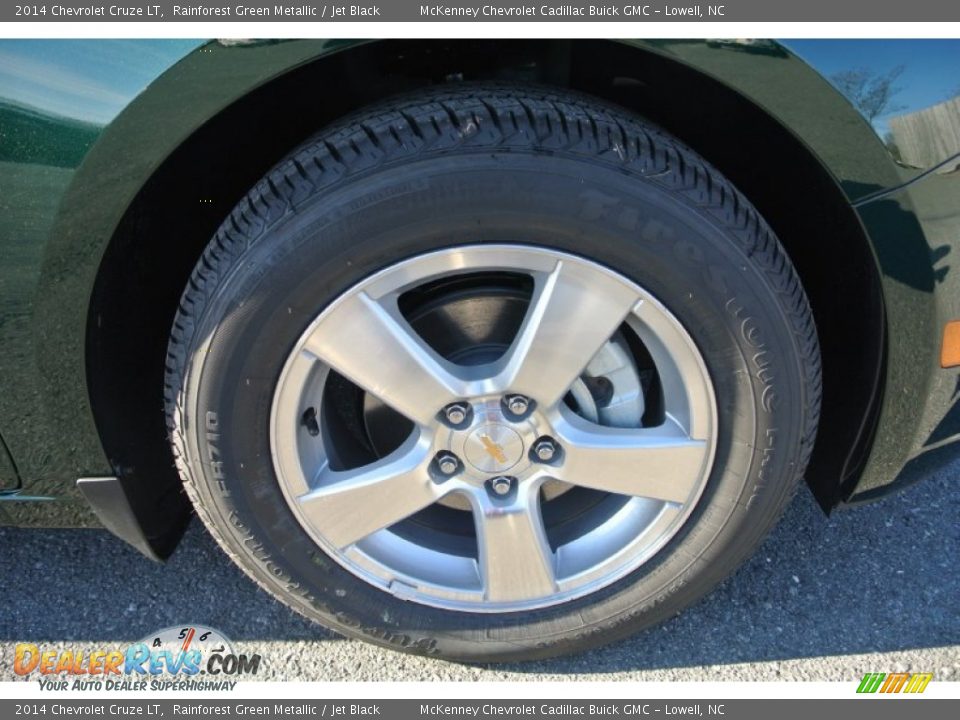 2014 Chevrolet Cruze LT Rainforest Green Metallic / Jet Black Photo #19