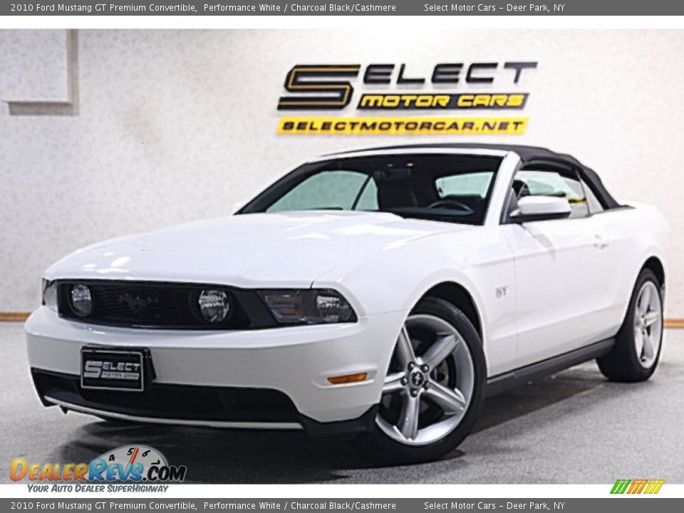 2010 Ford Mustang GT Premium Convertible Performance White / Charcoal Black/Cashmere Photo #1