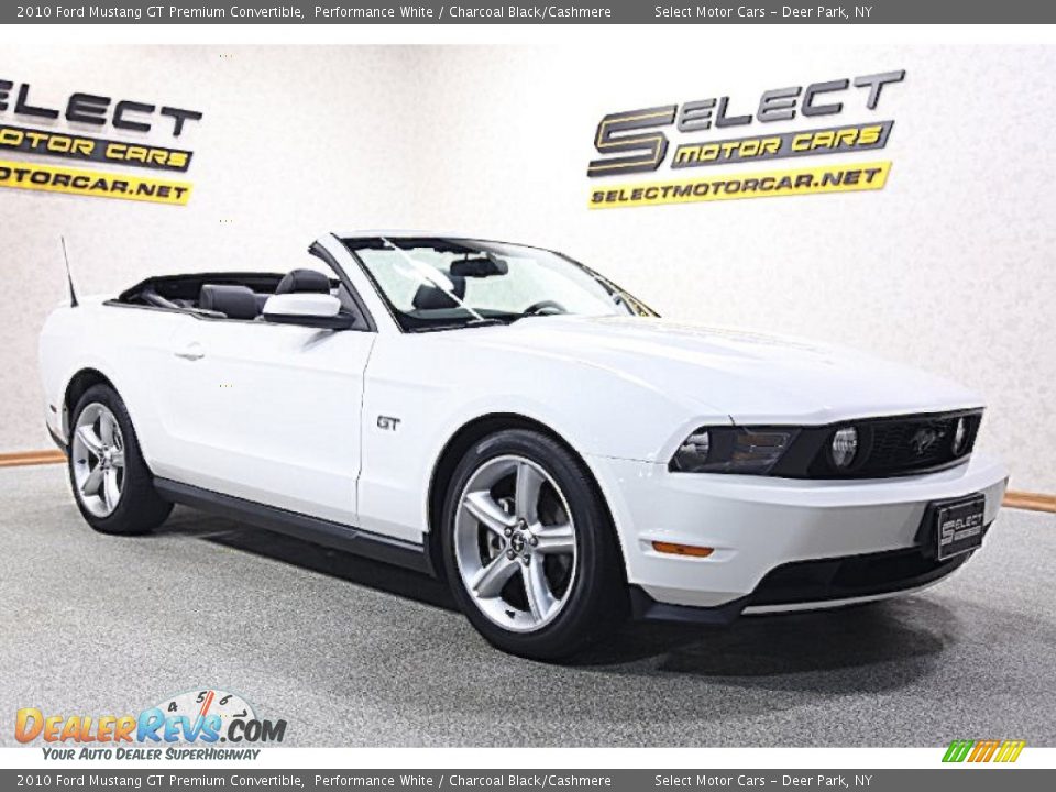 2010 Ford Mustang GT Premium Convertible Performance White / Charcoal Black/Cashmere Photo #4