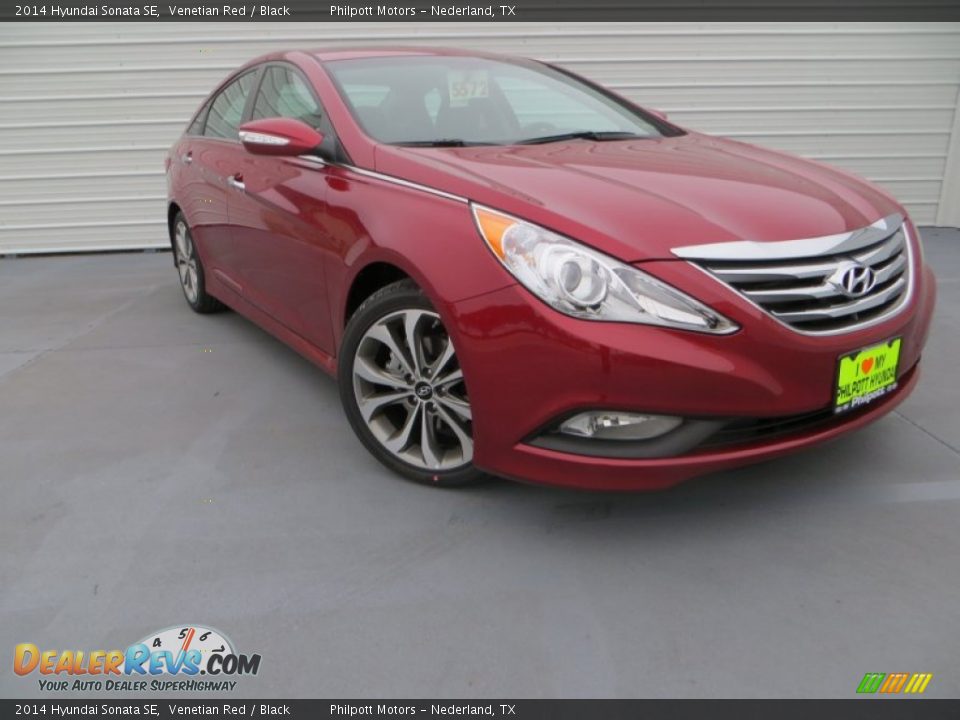 2014 Hyundai Sonata SE Venetian Red / Black Photo #1