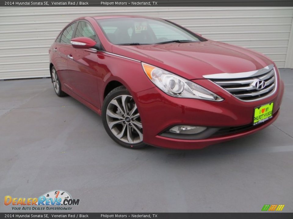 2014 Hyundai Sonata SE Venetian Red / Black Photo #2