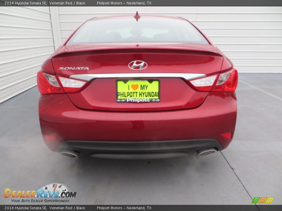 2014 Hyundai Sonata SE Venetian Red / Black Photo #5