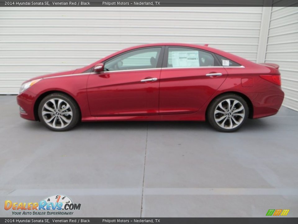 2014 Hyundai Sonata SE Venetian Red / Black Photo #6