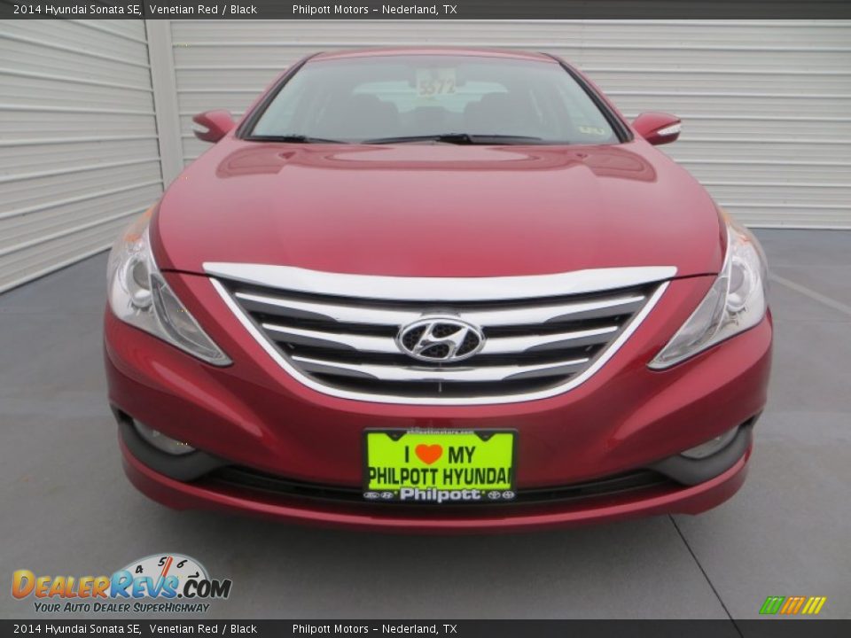 2014 Hyundai Sonata SE Venetian Red / Black Photo #8