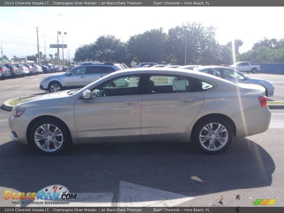 2014 Chevrolet Impala LT Champagne Silver Metallic / Jet Black/Dark Titanium Photo #3