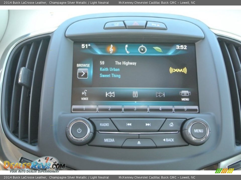 2014 Buick LaCrosse Leather Champagne Silver Metallic / Light Neutral Photo #13