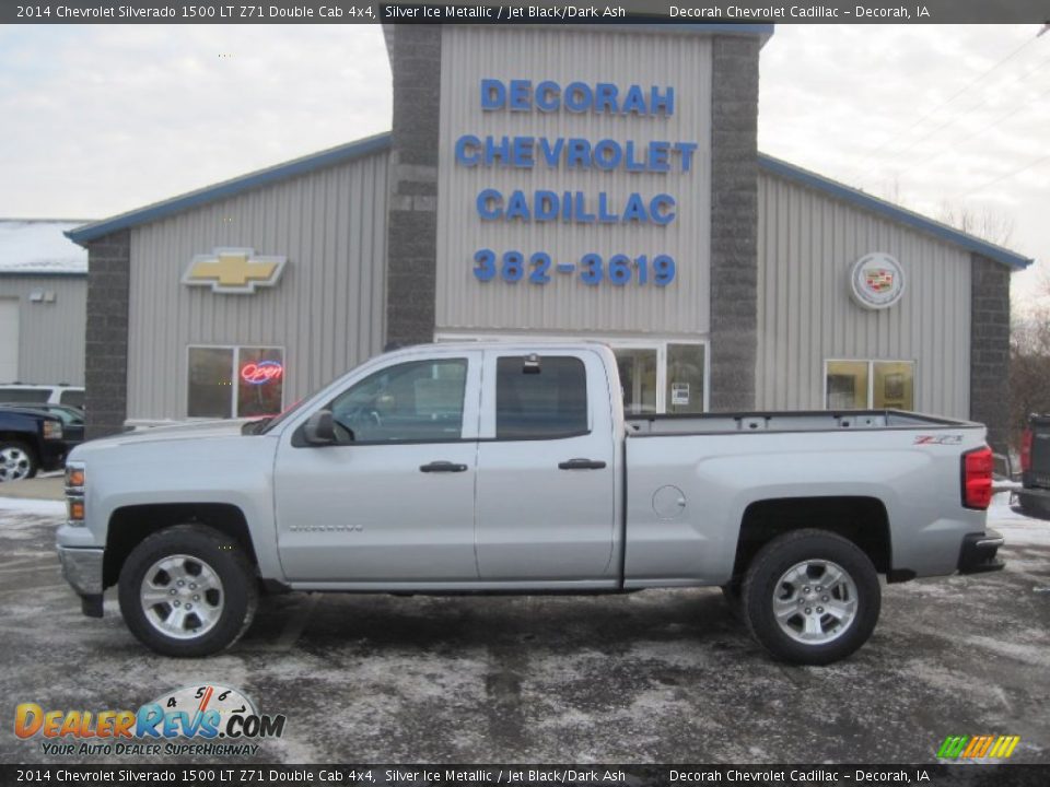 2014 Chevrolet Silverado 1500 LT Z71 Double Cab 4x4 Silver Ice Metallic / Jet Black/Dark Ash Photo #1