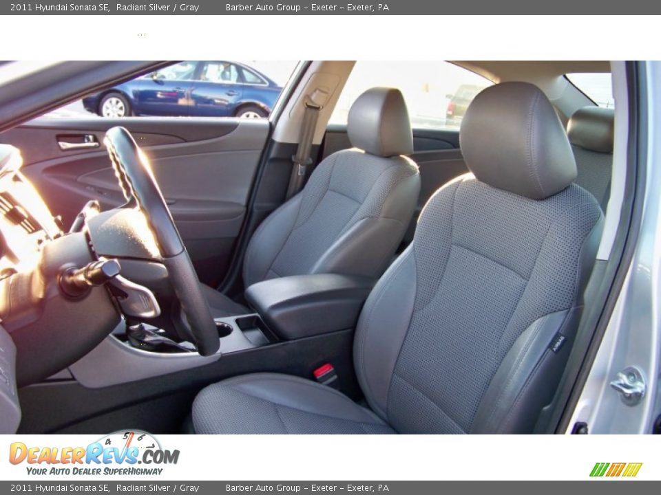 2011 Hyundai Sonata SE Radiant Silver / Gray Photo #12