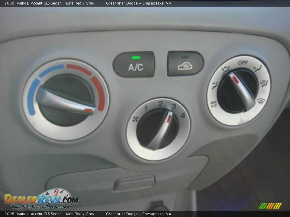 2008 Hyundai Accent GLS Sedan Wine Red / Gray Photo #4