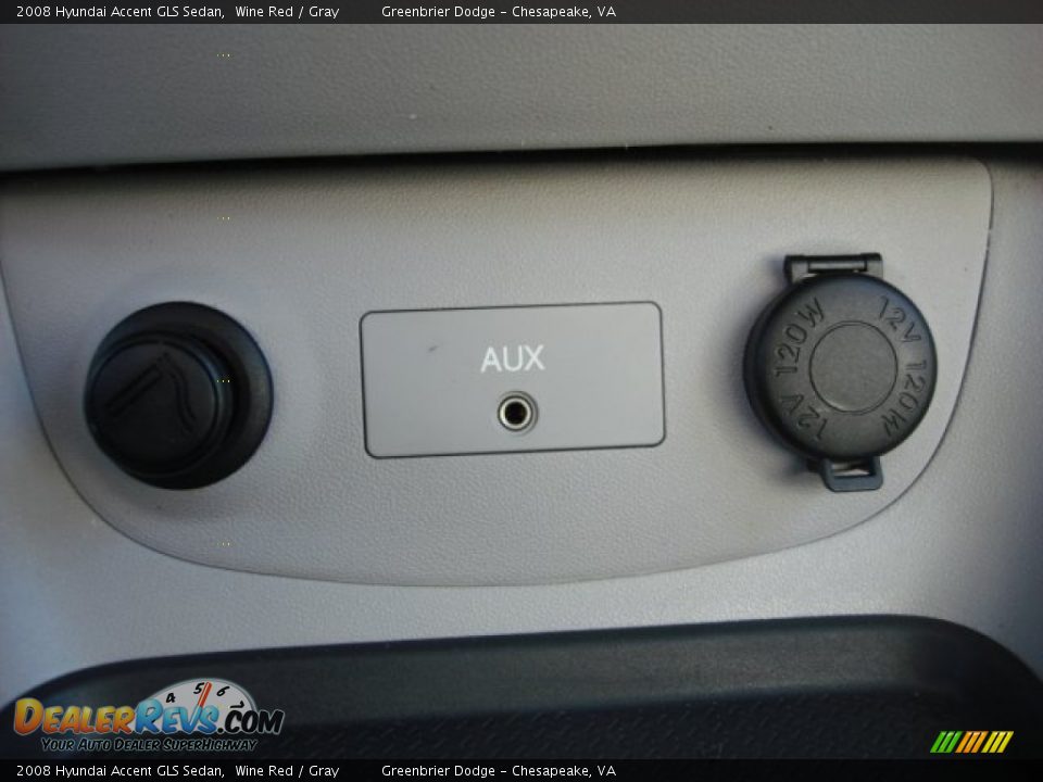 2008 Hyundai Accent GLS Sedan Wine Red / Gray Photo #5