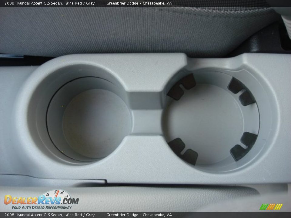 2008 Hyundai Accent GLS Sedan Wine Red / Gray Photo #6