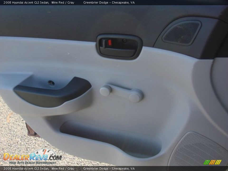 2008 Hyundai Accent GLS Sedan Wine Red / Gray Photo #7