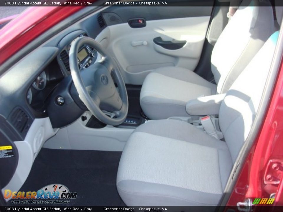 Gray Interior - 2008 Hyundai Accent GLS Sedan Photo #18