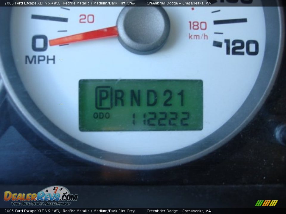 2005 Ford Escape XLT V6 4WD Redfire Metallic / Medium/Dark Flint Grey Photo #12