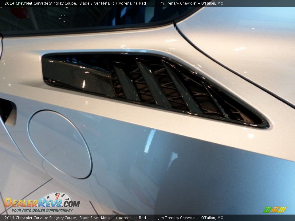 2014 Chevrolet Corvette Stingray Coupe Blade Silver Metallic / Adrenaline Red Photo #10