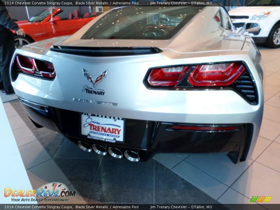 2014 Chevrolet Corvette Stingray Coupe Blade Silver Metallic / Adrenaline Red Photo #13