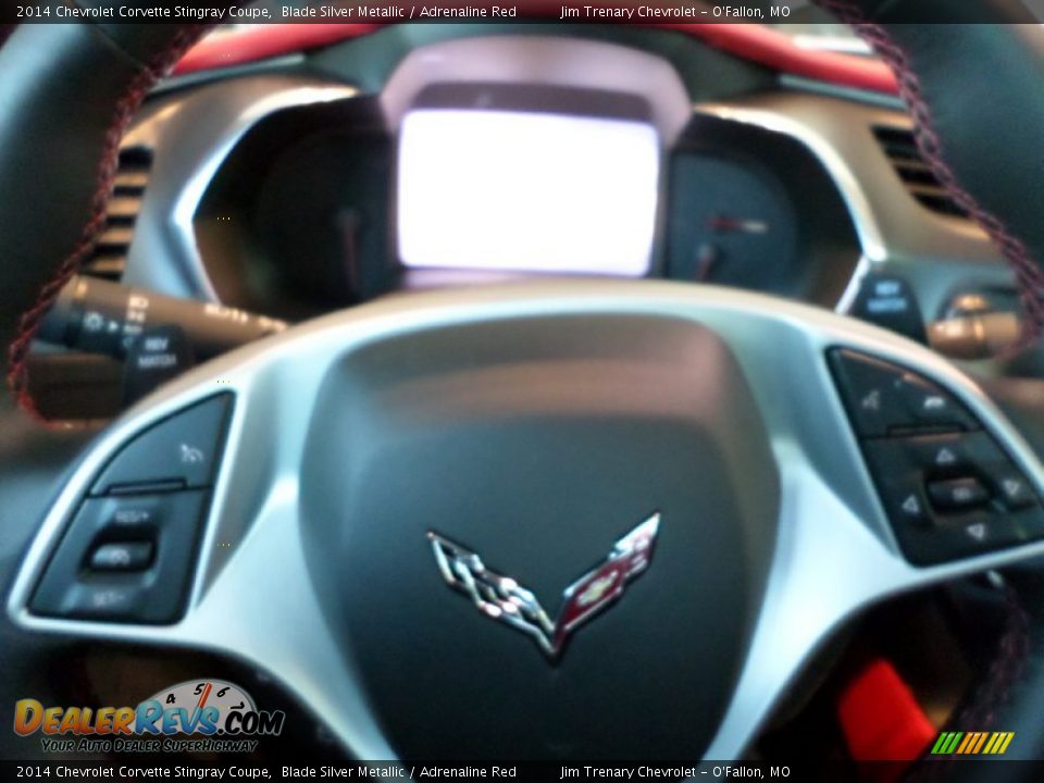 2014 Chevrolet Corvette Stingray Coupe Blade Silver Metallic / Adrenaline Red Photo #16