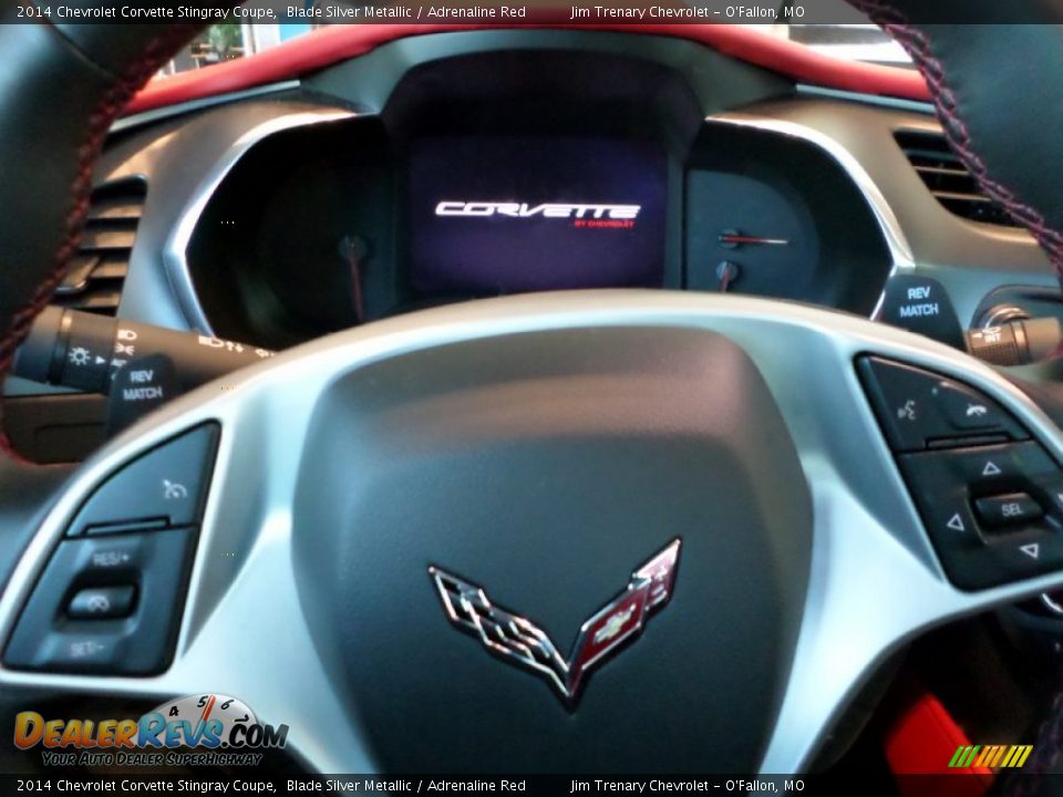 2014 Chevrolet Corvette Stingray Coupe Blade Silver Metallic / Adrenaline Red Photo #17