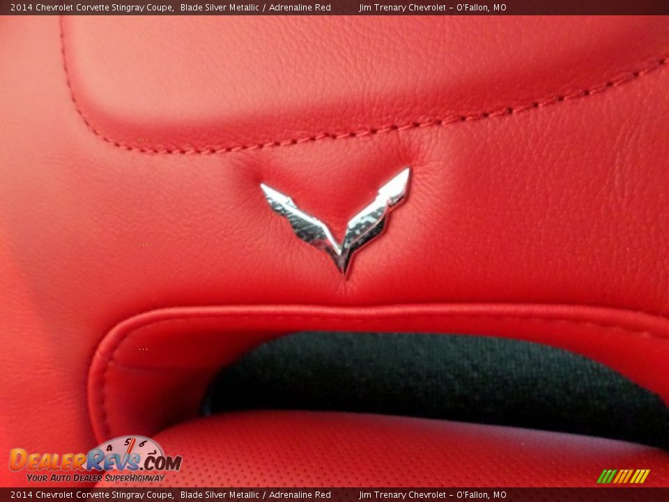 2014 Chevrolet Corvette Stingray Coupe Blade Silver Metallic / Adrenaline Red Photo #26