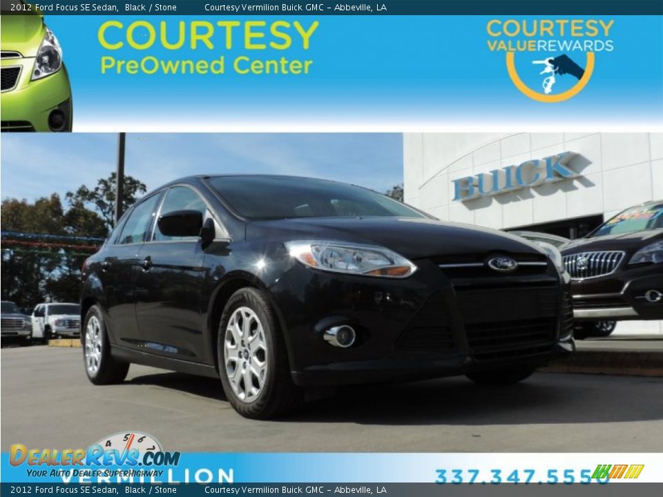 2012 Ford Focus SE Sedan Black / Stone Photo #1