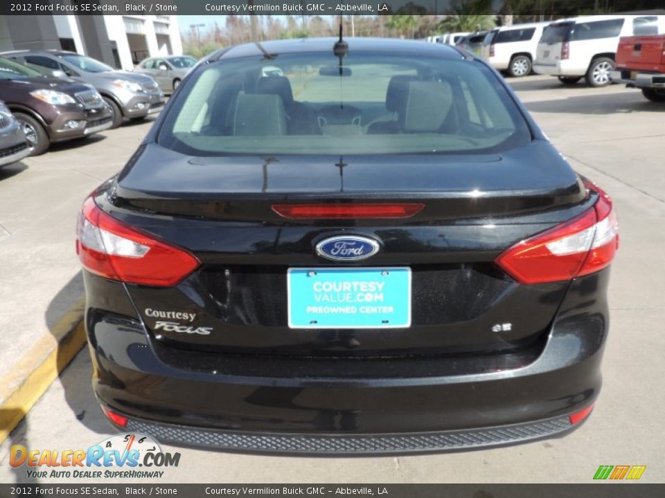 2012 Ford Focus SE Sedan Black / Stone Photo #3