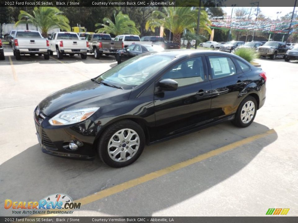 2012 Ford Focus SE Sedan Black / Stone Photo #5