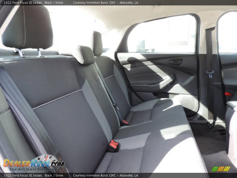 2012 Ford Focus SE Sedan Black / Stone Photo #7
