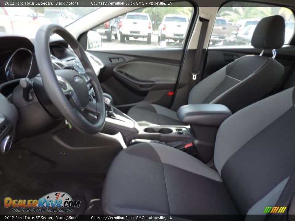 2012 Ford Focus SE Sedan Black / Stone Photo #9