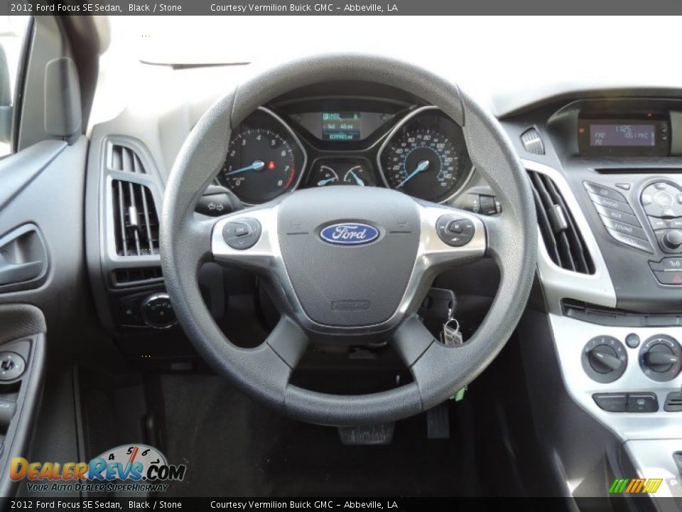 2012 Ford Focus SE Sedan Black / Stone Photo #10