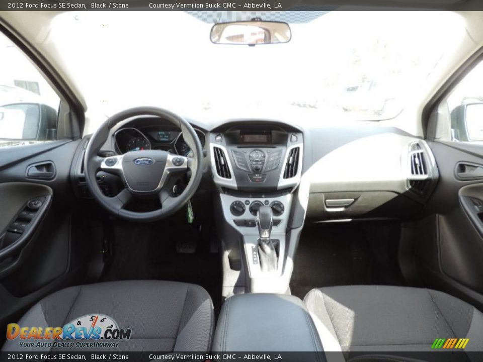 2012 Ford Focus SE Sedan Black / Stone Photo #11