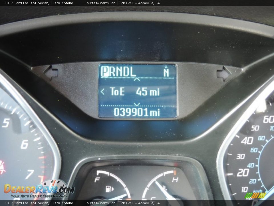 2012 Ford Focus SE Sedan Black / Stone Photo #13